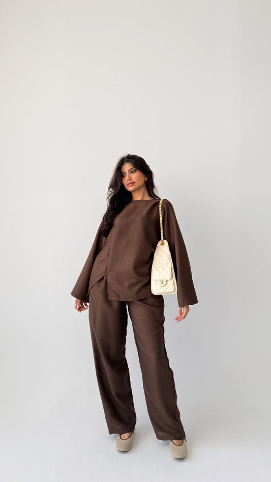 Brown Turkish linen suit
