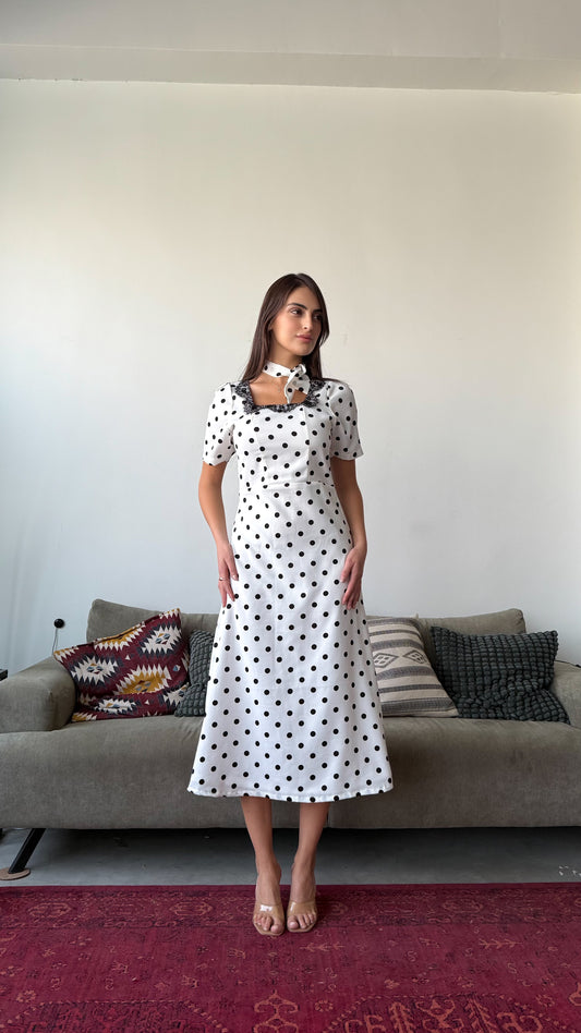 White Polka Dot Dress