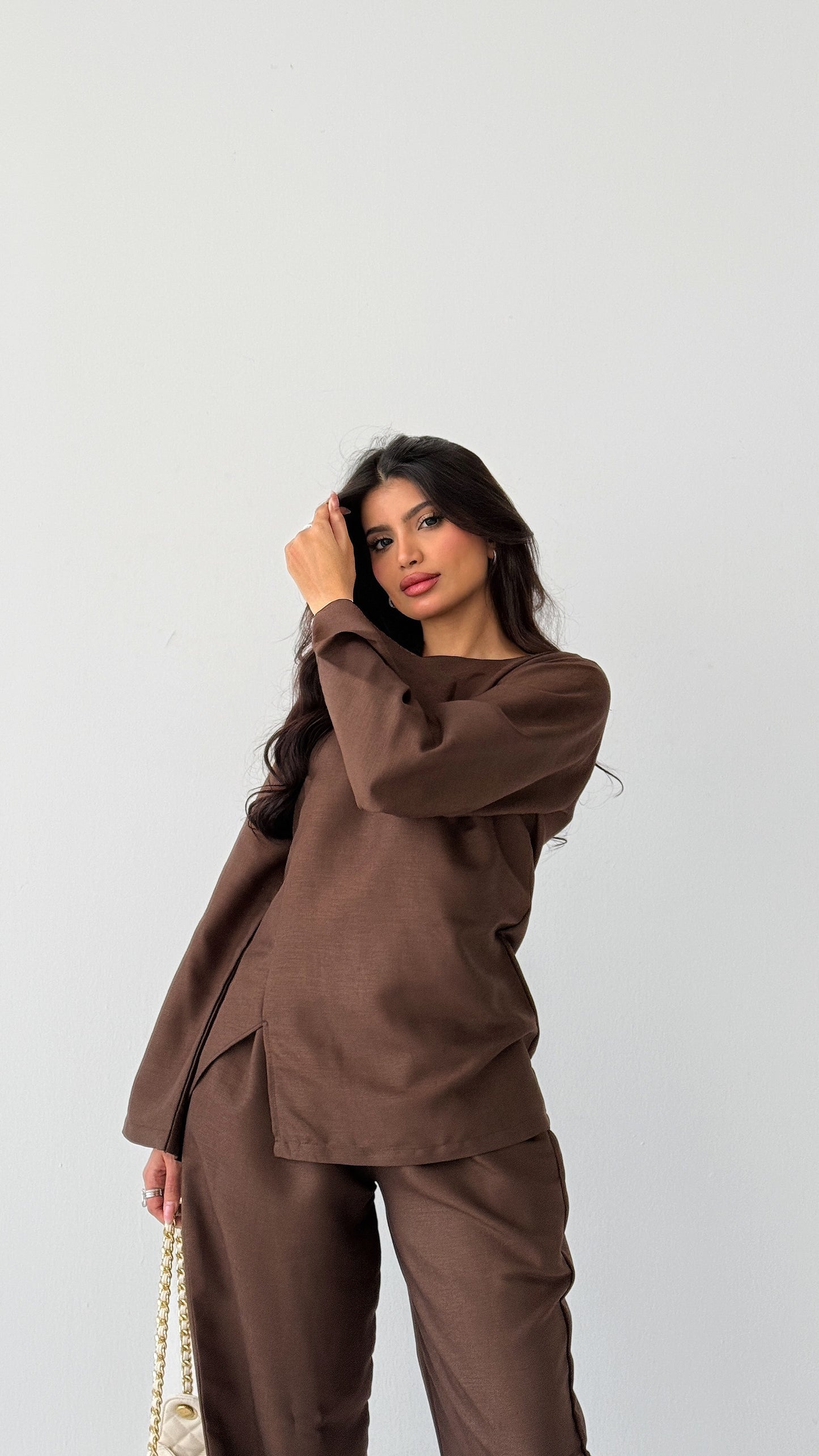 Brown Turkish linen suit