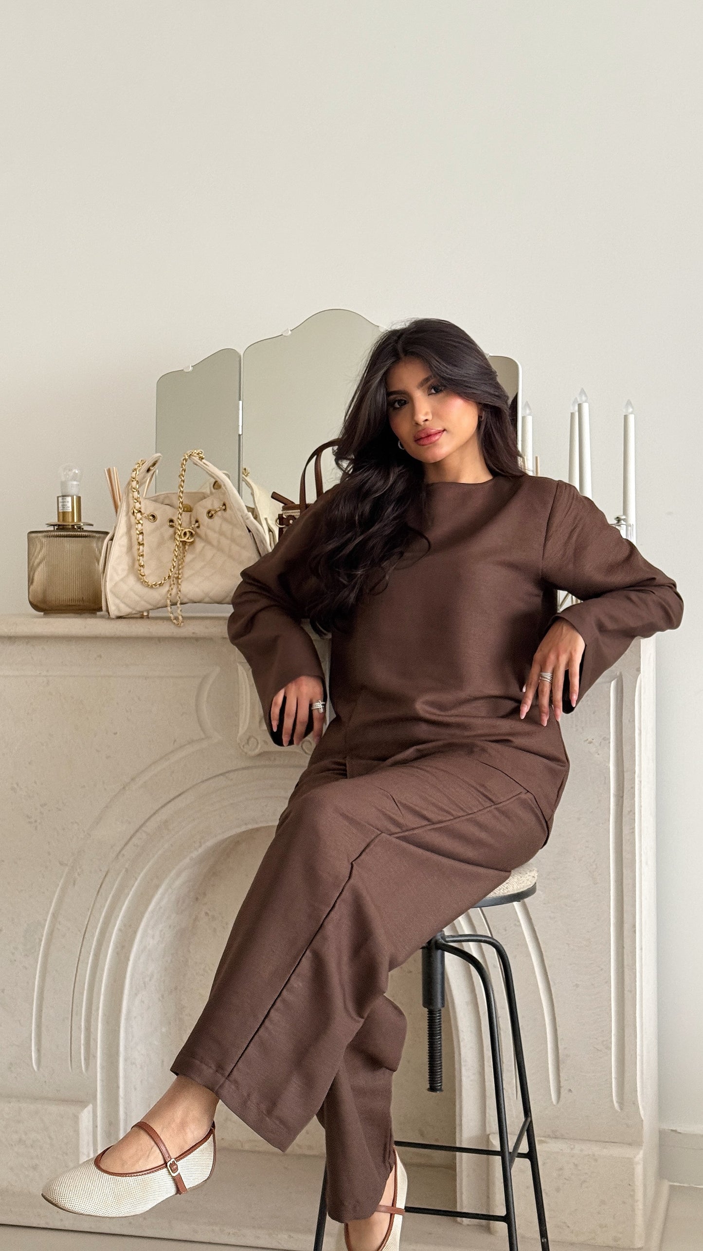 Brown Turkish linen suit