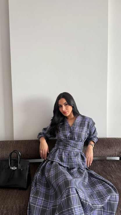 Lilac plaid casual