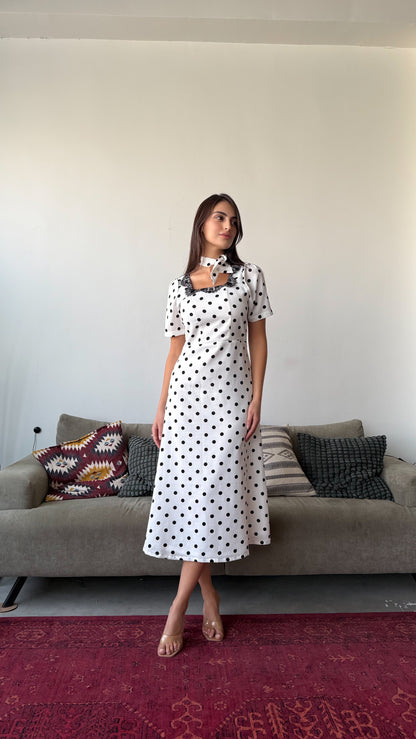 White Polka Dot Dress