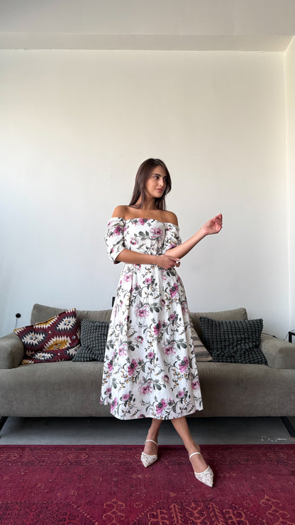 Purple floral dress