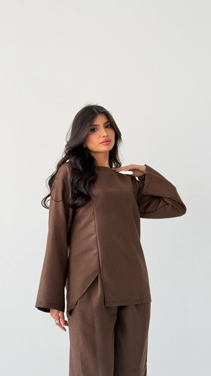 Brown Turkish linen suit