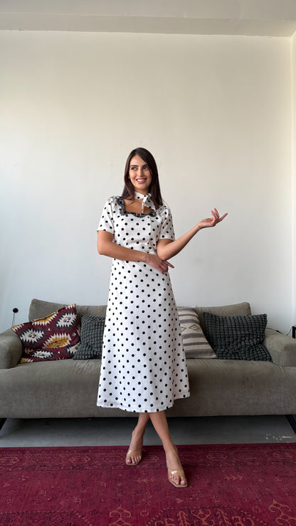 White Polka Dot Dress