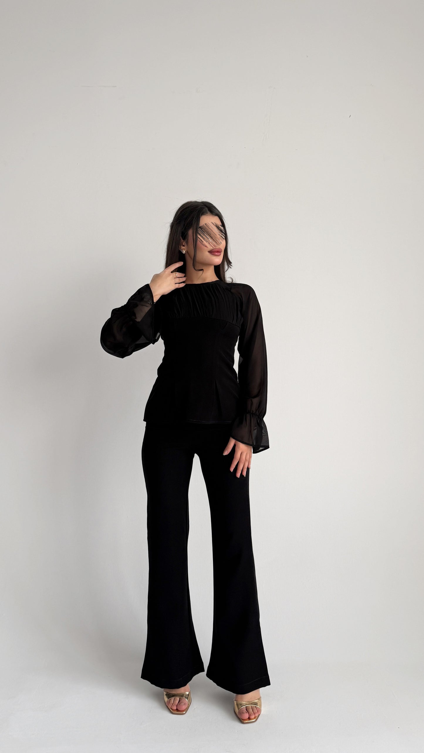 Feminine Chiffon Suit