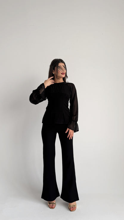 Feminine Chiffon Suit