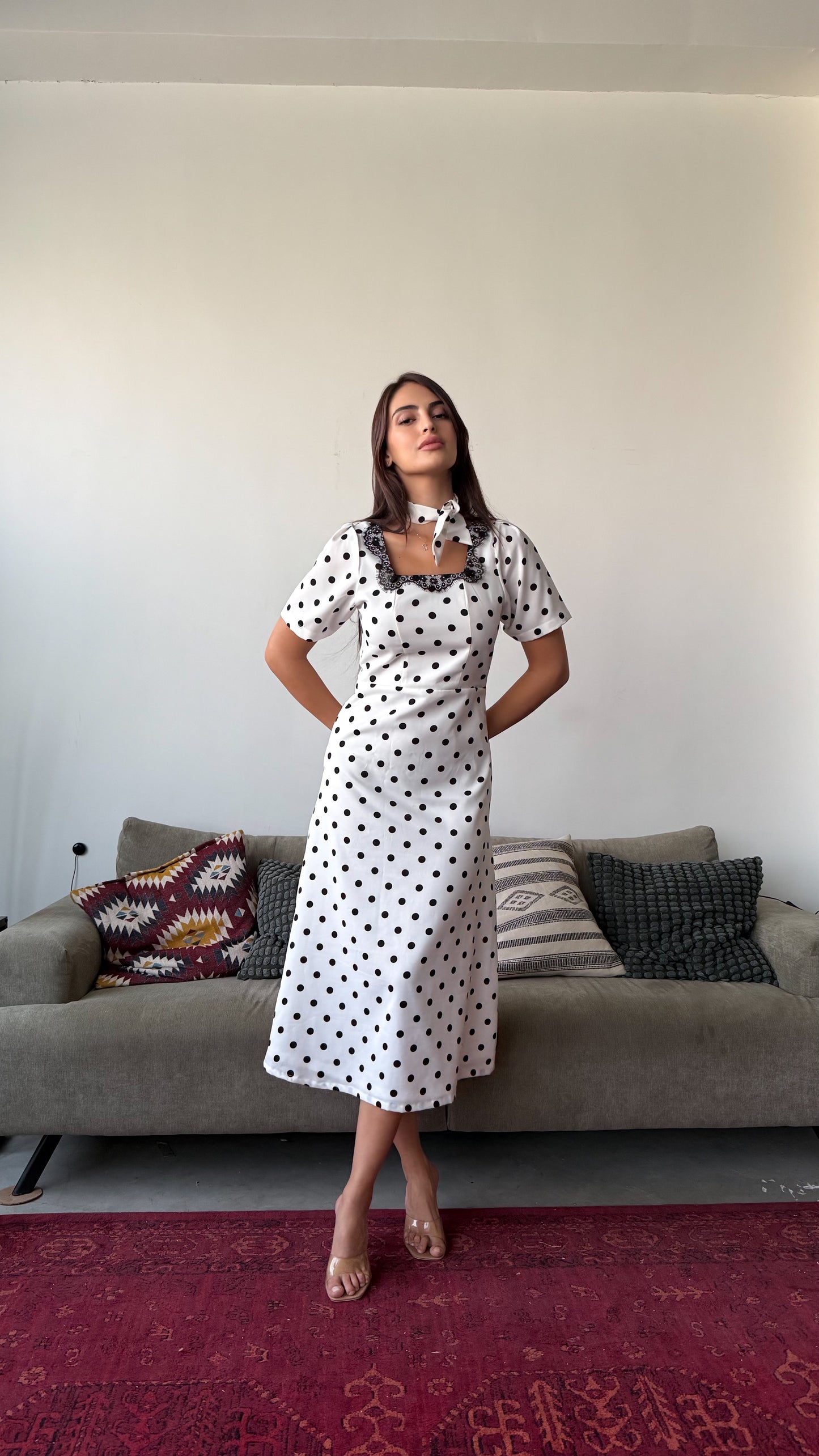 White Polka Dot Dress
