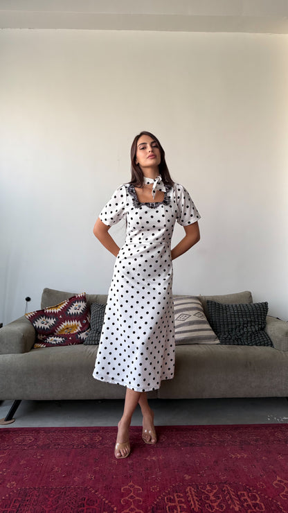 White Polka Dot Dress