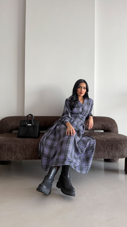 Lilac plaid casual