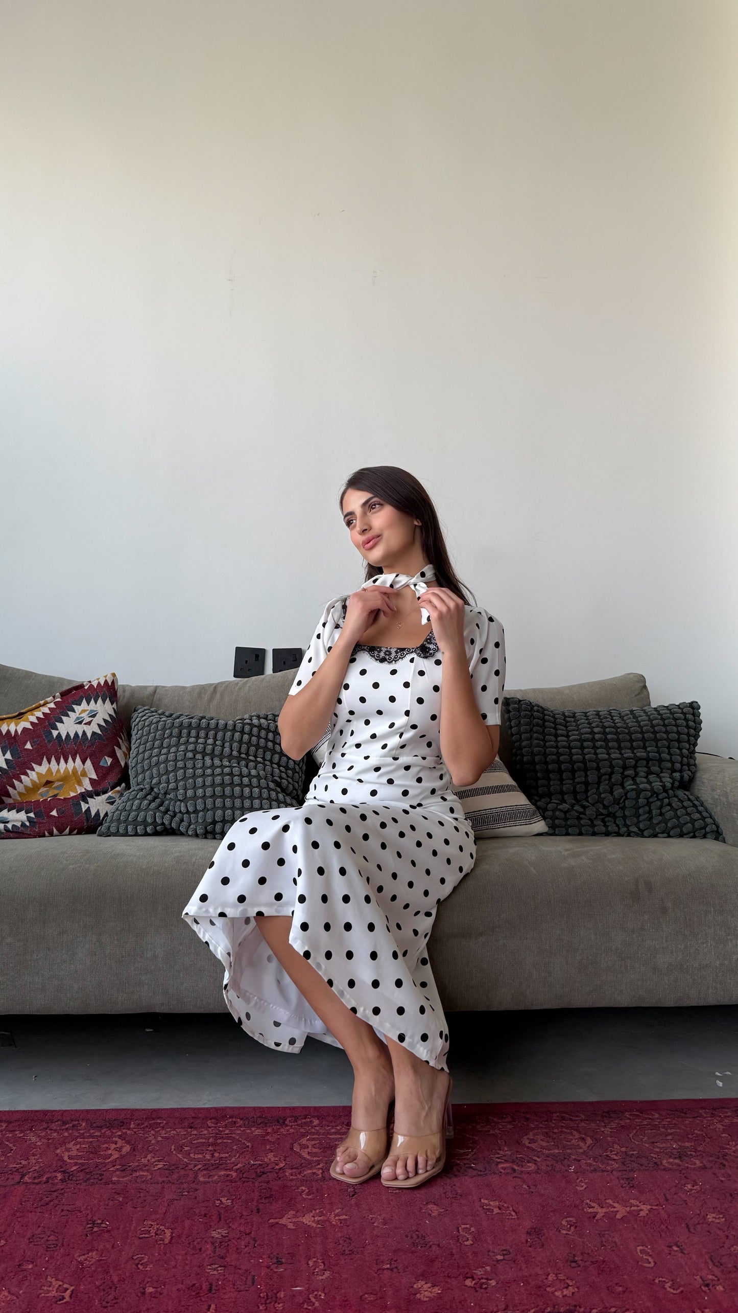 White Polka Dot Dress