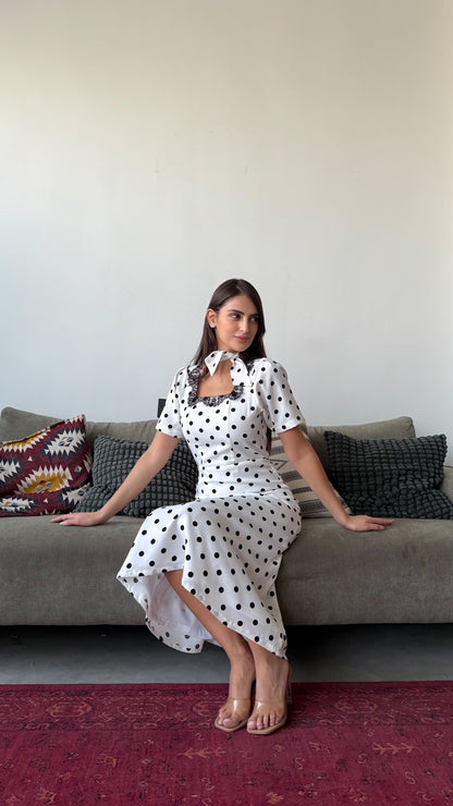 White Polka Dot Dress