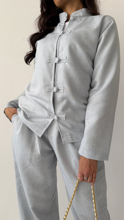 Light blue Turkish linen suit